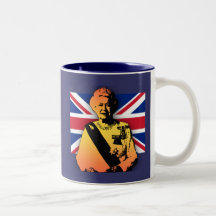 Awesome Pop Art Diamond Jubilee with Union Jack Coffee Mug
