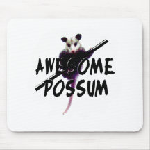Awesome Possum Opossum Mouse Mats