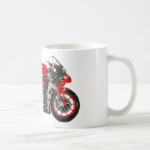 Awesome Red Racing Motorcycle Coffee Mug