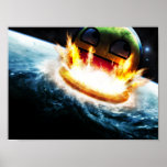Awesome Smiley - Crashing into Earth Poster