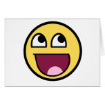 Awesome Smiley Internet Meme Greeting Cards