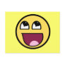 Awesome Smiley yellow heart eyes postcard