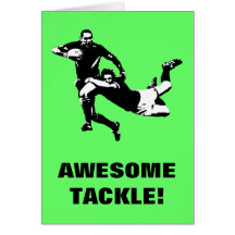 Awesome tackle,Rugby Greeting Card