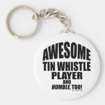 Awesome Tin Whistle Player Keychains