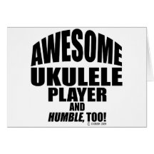 Awesome Ukulele Player Greeting Cards
