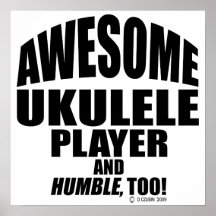 Awesome Ukulele Player Print