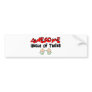 AWESOME UNCLE of TWINS Bumper Sticker