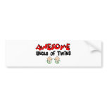 AWESOME UNCLE of TWINS bumper stickers