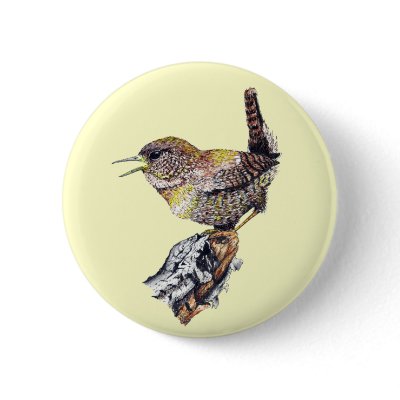 Awesome Wren Button by natures_edge