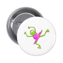 Awkward Ballet Frog Pinback Buttons