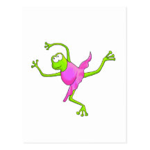 Awkward Ballet Frog Post Card