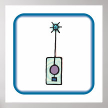 Awkward Guitar Illustration #2 Print