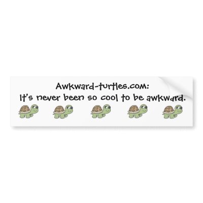 Awkward Turtles Bumper Sticker by geniusplan1