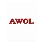 AWOL absent without leave Postkarten
