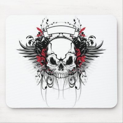 Awsome Skull Mouse Pads by zapdos883