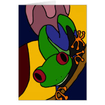 AX- Abstract Art Tree Frog Cards
