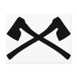 ax axe crossed icon post card
