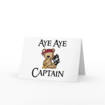 Aye Aye Captain Teddy Bear Pirate Notecard