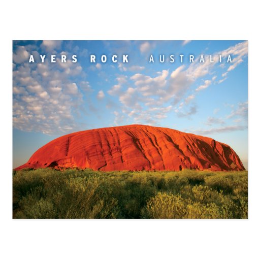 ayers rock in australia post card