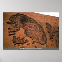 Ayers Rock, natural rock carving, Australia Print