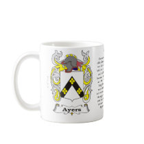 Ayers, the origin, meaning and the crest mugs