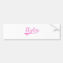 Ayla Classic Style Name Bumper Sticker