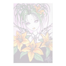 "Ayla" Triger Lily Fairy Art Stationery