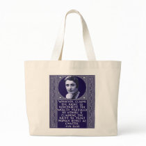 Ayn Rand on Redistribution of Wealth Canvas Bag