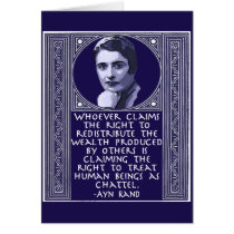 Ayn Rand on Redistribution of Wealth Greeting Cards