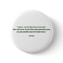Ayn Rand Quote Pinback Buttons