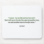 Ayn Rand Quote Mouse Mats