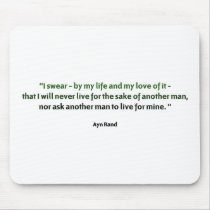 Ayn Rand Quote Mouse Mats