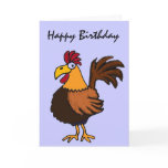 AZ- Rooster Happy Birthday Card