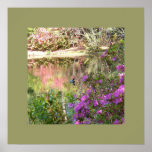 Azalea Flowers by Duck Pond Print