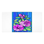 Azalea Flowers Stained Glass photo cards
