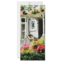 Azaleas by Porch With Wicker Chair Full Colour Rack Card