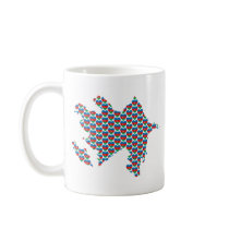 Azerbaijan Flag-hearts Map Customisable Mug