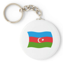 Azerbaijan Flag Keychain