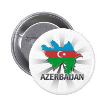 Azerbaijan Flag Map 2.0 Pin