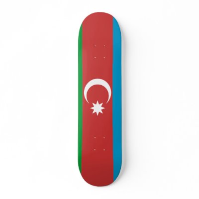 Azerbaijan Flag Skateboard Decks by coolcountry