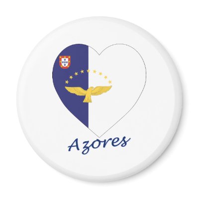 Azores Flag Heart Refrigerator Magnets by Vexillophile