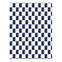 Azores flag seamless pattern post card