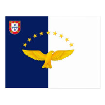 Azores islands flag postcards