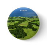 Azores landscape pinback button