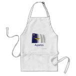 Azores Waving Flag with Name in Portuguese Aprons