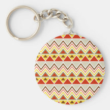 Aztec Andes Tribal Mountains Triangles Chevrons Key Chains