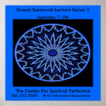 Aztec Blue Mandala  Poster