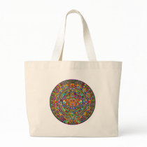 Aztec Calendar Canvas Bag
