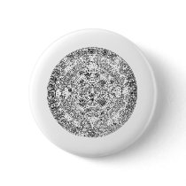 aztec calendar pinback button