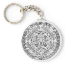 aztec calendar key chain